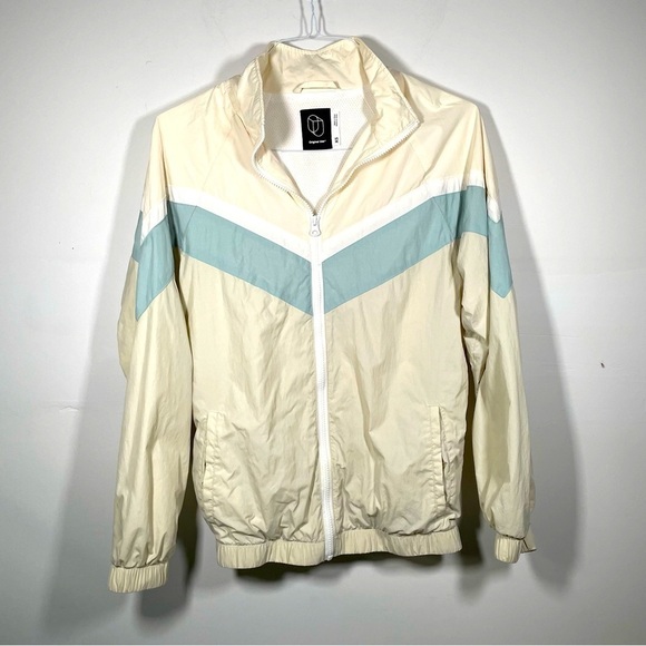 Original Use Jacket Retro Light Windbreaker Track Jacket White Blue Size XS - Picture 1 of 7